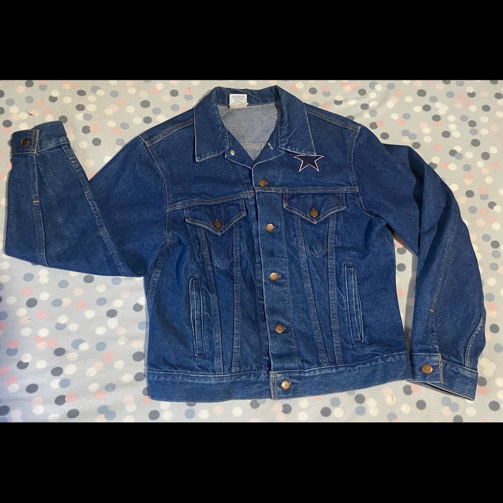 Nutmeg Mills Dallas Cowboys jean jacket mens size M